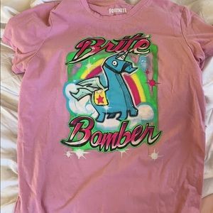 Fortnite pink short sleeve shirt